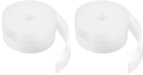 QUARKZMAN 2 Pezzi Guarnizione Porta 26.25 Piedi x 35mm Nastro Adesivo Silicone Ferma Spifferi Per Porte Finestre Doccia vetro Lunghezza 8m, Trasparente