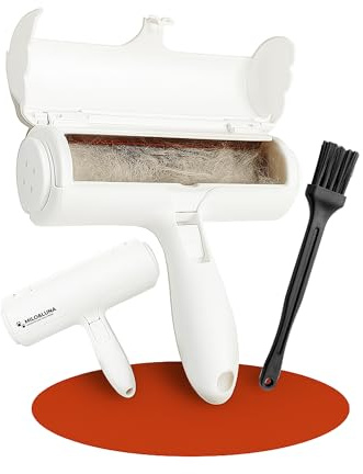 Milo & Luna® - Tierhaarentferner - Katzenhaarentferner - Fusselroller tierhaare - Hundehaare entferner - Fusselbürste - Pet Hair Remover - Für Sofa, Bett, Teppiche, Kleidung, Kratzbäume - Weiß