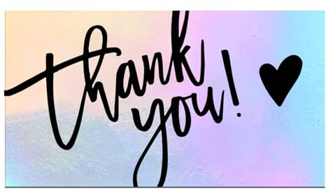 Graduation Thank You Cards - 50 Pieces Set | Uncoated Blank Back Cards | Recognition Notes for Teachers, Coaches, Employees | Perfect to Express Gratitude After Graduation