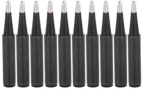 10 puntas de pistola para soldar, calefacción interior negra, tipo 900M-T-1.6D para serie 936/937/938, alto punto de fusión