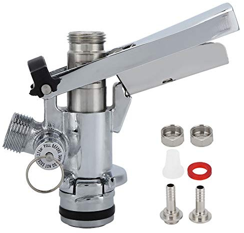 Qcwwy Acoplador de Barril de Cerveza, Grifo de Cerveza en Forma de U, Dispensador de Acero Inoxidable, Vino o Bebidas, Barriles de, Dispensador de Grifo para Bares, Hoteles,