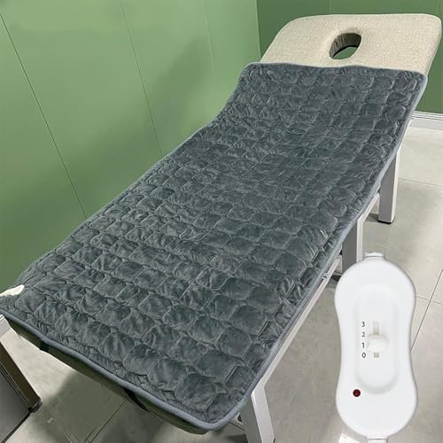 Manta De Masaje con Calefacción, Colchón para Cama De Extensiones De Pestañas, Funda Térmica Eléctrica, para Camilla De Tatuajes y Cama De Salón De Belleza.,150cm Without Holes
