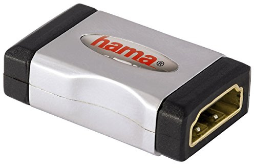 Hama HDMI F/F Schwarz, Silber - Adapter für Kabel (HDMI, Female connector/Female connector, Schwarz, Silber)