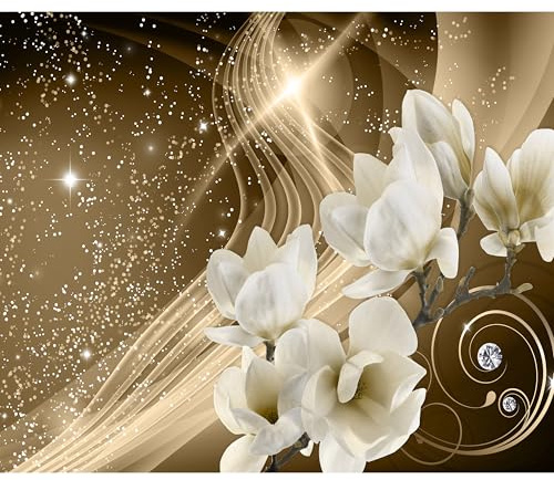 murando - Fototapete Vlies Blumen Magnolien, 400x280 cm, Schlafzimmer | Full HD Druck, 3D-Effekt, lichtbeständige Farben, ideal fürs Wohn- oder Schlafzimmer, schnelle Montage, lichtbeständig, edel