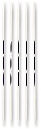 PRYM double-point Ergonomische Stricknadeln/Nadeln, High-Performance-Kunststoff, Mehrfarbig, 3 mm, 20 cm Länge, Set von 5, Alabasterweiß
