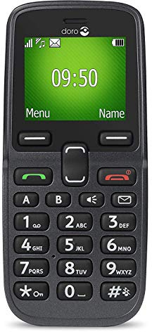 Doro 5030 Unlocked Easy Mobile Phone for Seniors with Basic Functions and Emergency Button (Graphite)