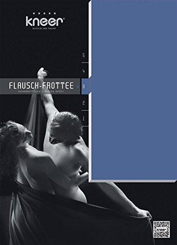 Kneer Spannbettlaken, Spannbetttuch, Flausch-Frottee Qualität 10 Größen 90 x 190-100 x 200 cm Kobalt