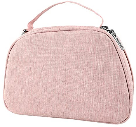 Geekria NOVA Étui pour casque compatible avec JBL JR 310BT/300 BT, Tune 570BT/510BT, sac de transport de voyage de rechange avec rangement de câble (rose)