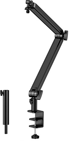 YOUSHARES Mikrofon Arm - Boom Arm für die Meisten Mikros, Mikrofonarm Ständer kompatibel mit Shure SM7B, MV7, Blue Yeti, HyperX QuadCast, Rode, Elgato, 1/4, 3/8, 5/8 Adapter, Kabelkanälen, Schwarz