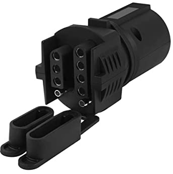BELOMI Trailer Plug Adapters, 7 Pin to 4 and 5 Flat Blade Trailer Connector, 2-in-1 Flat Blade Plug, Automotive Accessories Universal for Trailer, Tow Hitch, RV, Boat