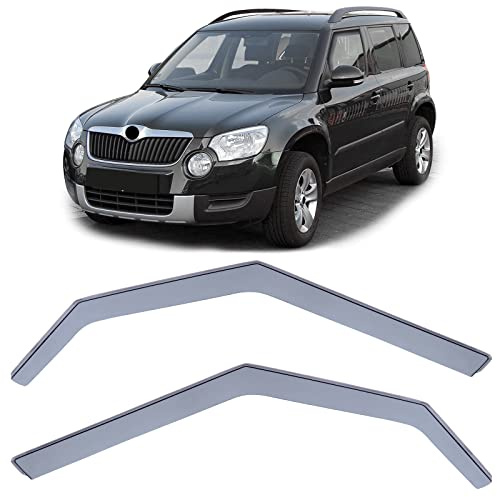 Windabweiser Regenabweiser Windschutz Schwarz Smoke für Skoda Yeti 5L ab 09