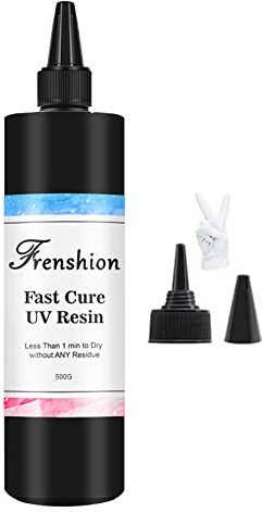 500G Upgrade 45S Schnelle Heilung Klares hartes UV-Harz, hohe Transparenz und kein Schrumpfen für DIY Professional Casting und Beschichtung Handgefertigte Schmuckherstellung +2Paar Handschuhe