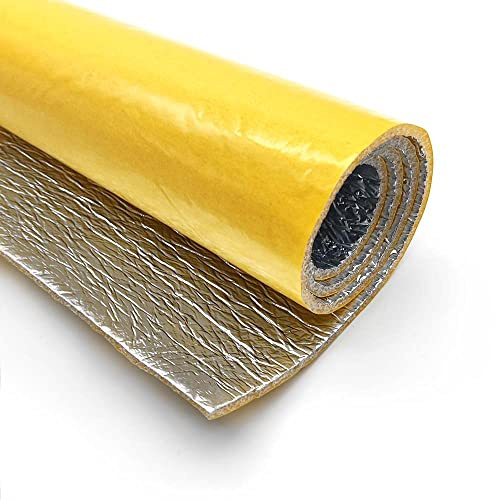 Aislante Térmico Reflexivo Autoadhesivo por Metros 1,2m Espuma 5mm grosor | Aislamiento Premium. Cara adhesiva para facil instalación. Protege del frío y calor casas, furgonetas, trasteros y persianas.