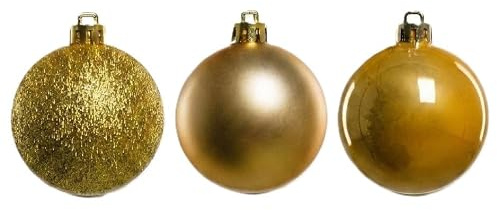 TrendLine Weihnachtskugeln bruchfest, langlebig Ø 6, 8 10 cm Gold 26 Stück