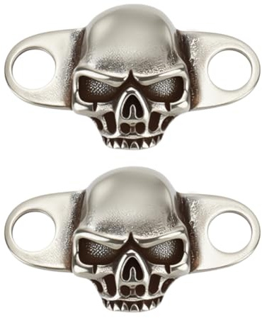 FINGERINSPIRE Totenkopf Schnürsenkel Charms Antikes Schnürsenkel Schnalle Abnehmbare Modische Messing Skelett Schnürsenkel Dekorationen Schnürsenkel Anhänger Für Boots schuh Accessoire