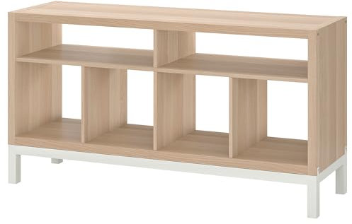 Generisch KALLAX TV-Bank mit Untergestell, 147 x 39 x 78 cm, weiß gebeizte Eichenoptik