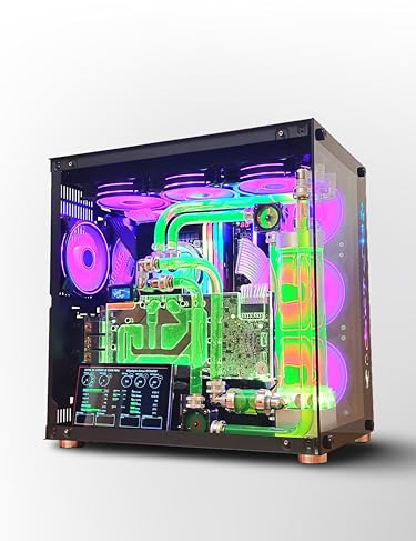 VIXIA High End Custom Watercooled Gaming PC - Intel Core i9 14900KS 6.20GHz - GeForce RTX 4090 DDR6X 24GB - DDR5 6000MHz 64GB - PCIe4.0 M.2 NVME 2TB - Dual Cooling - Black - VXD-90B3