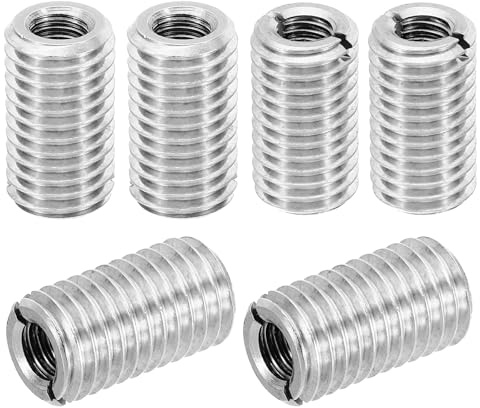 PATIKIL Gewinde Adapter Hülse Reduziere Mutter, M14xM8x25mm Silber 6 Stück | Männliche zu Weibliche Gewindeadapter Edelstahl Reduziermutter Gewindehülse Einschraubmutter Gewindeeinsatz