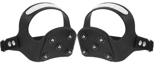PACKOVE 2paare Outdoor Silikon Eiskrallen Mit Zähnen Rutschfeste Schuhspikes Für Schnee Und Eis Wandern Bergsteigen Und Joggen Reflektierende Sicherheitsstreifen