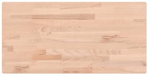 Makastle Waschtischplatte, Holzbohlen für Aufsatzwaschbecken, Tischplatte, Holzplatte, Platte für Heimwerker, Arbeitsplatten, 100x50x1,5 cm Massivholz Buche