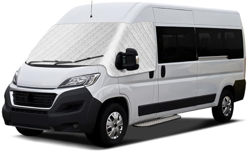 Cubierta del Parabrisas Compatible con Ducato 2006-2025, Parasol de Ventana Delantera Térmico Externo, Parabrisas Delantero Envoltura Cubierta