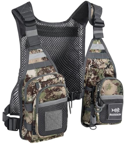 Bassdash FV08 Gilet de pêche à la mouche ultra léger pour homme et femme Taille unique