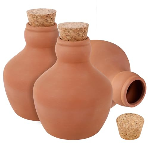 Viitech 3er-Set 540ml Terracotta-Bewässerungskugel Mit Abdeckung