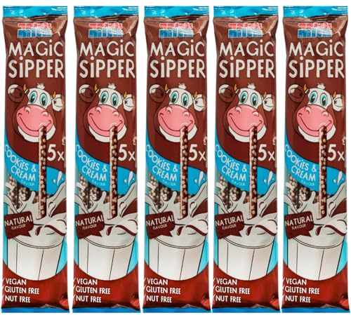 QUICK MILK - Cookies & Cream - Trinkhalme mit Keks&Creme - 5 Stück (25 Halme)