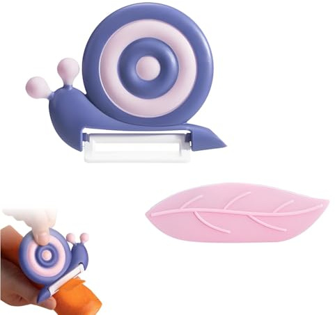 Lyivisk Éplucheur pour Enfants, éplucheur d'escargots, éplucheur de Fruits pour Enfants, éplucheur de légumes pour Enfants, éplucheur Universel Portable pour Fruits et légumes