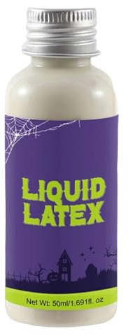 Latex Liquide Maquillage | 50ml Latex Doux pour Fausses Blessures | Fournitures pour Création Cicatrices Artistes Maquilleurs Photographie Modèles Body Painting Cosplay Théâtre Étudiants