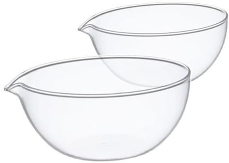 TOYANDONA 2Pcs Heat-Resistant Glass Bowls Ceramic Seasoning Dishes for Soy Sauce and Salad Microwave Safe Mini Prep Bowls for Kitchen Dining Baking and Serving