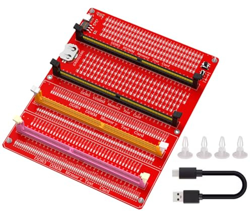 Scheda tester di memoria DDR3 DDR4 DDR5 con indicatori LED per diagnostica RAM desktop e rilevamento guasti tester per dita d'oro