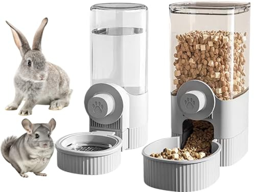 Automatisches Füttern und Tränken,Trinkflasche Kaninchen,Kaninchenfutter Wasserspender,Hasen Zubehör,Trinkflasche Kaninchen Automatischer,Tränke für Kaninchens,Wasserspender Kaninchenss