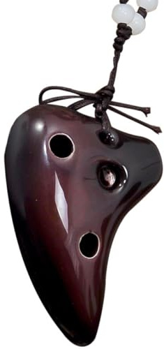 BESPORTBLE Ocarina in Ceramica 6 Fori Facile da Trasportare Leggera per Principianti e Amanti della Musica Accessorio Creativo da Indossare