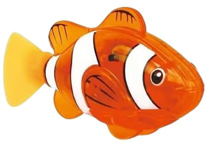 ZVD Poisson Robot Lumineux, Jouet Bain LED Poisson Nageur Interactif, Poisson Électronique Waterproof pour Aquarium, Piscine et Baignoire, Jouet Aquatique Coloré (B)
