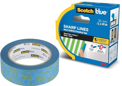 ScotchBlue 2093EL-36N - Cinta adhesiva para pintores (multisuperficie, 38,1 mm x 54,8 m, 1 rollo)