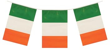 Wimpelkette, Motiv: irische Flagge, Länge 3,6 m