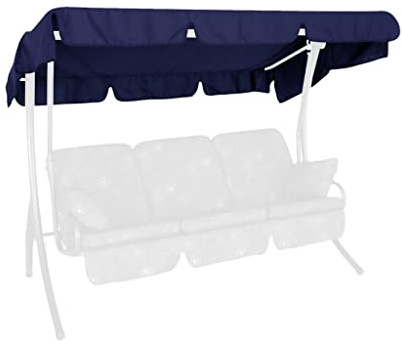 Angerer Freizeitmöbel GmbH Hollywoodschaukel Sonnendach - passend für viele 3-Sitzer Hollywoodschaukeln - Schaukeldach Made in Germany (Swingtex blau, 210 x 145 cm)