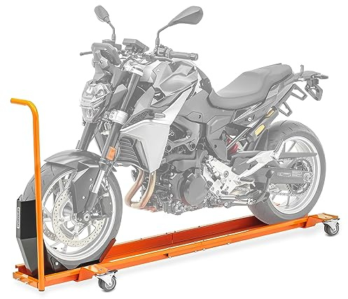 ConStands Smart Mover - Rangierschiene mit Wippe Kompatibel mit Orange bis 450 kg Rangierhilfe Rangierwagen Motorrad