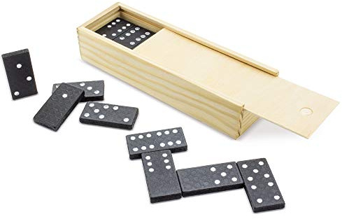 Lote de 20 Dominós de Madera - Dominos Baratos Originales para Detalles, regalos y recuerdos de Bodas, Cumpleaños, Comuniones Niños Adultos Adolescentes