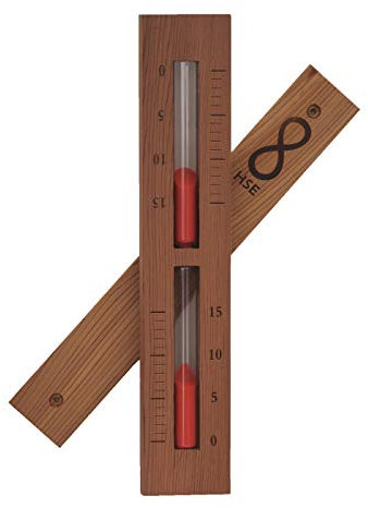 Home Sauna Experience Hse Cedar Sicurezza Sauna Sand Timer 15 Minuti ruggine Rossa
