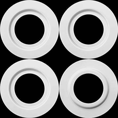 4 Pieces Metal Lamp Shade Reducer Ring for ES/E27 to BC/B22 Plate Light Fitting Lampshade Washer Adaptor Converter(White)