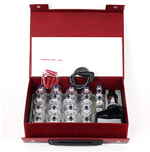 Set Per Coppettazione, Terapia Professionale Per Coppettazione Acupoint Cinese Professionale 19 Tazze Set Di Aspirazione Con Pompa Magnetica Per Vuoto Kit Di Massaggio Per Coppettazione Di Cellulite