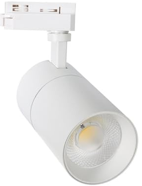 LEDKIA Foco Carril LED Monofásico 30W Mallet Blanco 4000K Blanco Neutro