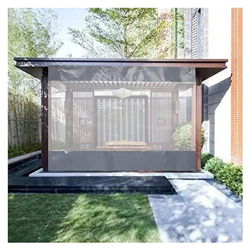 KFGDFD Regenvorhang Windschutzscheibe Pavillon Seitenwand für Terrassenüberdachung Schiebevorhang Terrassenvorhang Transparent0,5 mm, kann Angepasst (Size : 1.6x1.8m)