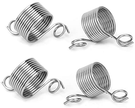 Knitting Fingerhut, 4 Stücke Edelstahl Guide Knitting Mini Fingerring Garn Stricken Fingerhut Fingerring Tragbarer Strickring aus Edelstahl 2 Größen für Fingerring Strickzubehör Häkeln Stricken