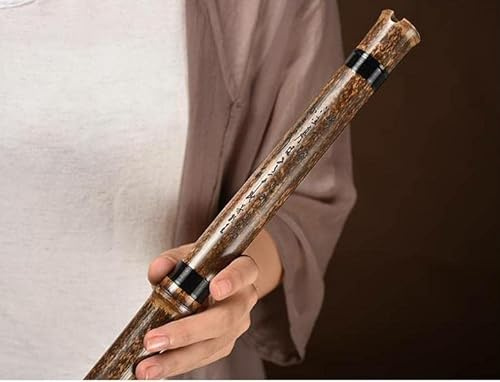 LANDTOM Xiao Flöte für Konzert/Sammelstufe, aus Bambus, für Rechtshänder, 8 Löcher G, Violett