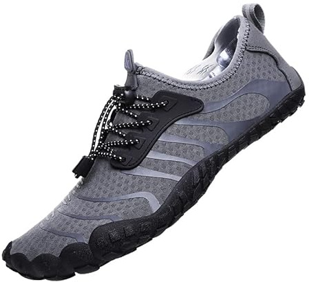 Hanani Zapatos de Agua para Hombre y Mujer Zapatos de Playa Zapatos de natación de Secado rápido Zapatos de Surf Descalzos Deportes Acuáticos para Mar Río Aqua Calzado de Natación Unisex Gris EU42