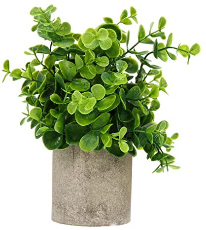 Hoement Künstliche Grüne Topfpflanze Bonsai Aus Kunststoff Realistische Dekoration Für Büro Zuhause Mit Flachem Boden