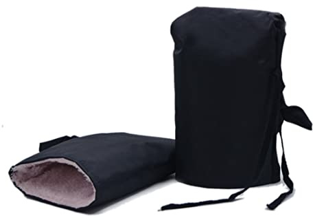 GizellMG Manchon Scooter Universel Gants de Moto Hiver Gants de Protection Guidon avec Bande réfléchissante pour Conduire dans la Nuit Bloquer Vent Froid Housse de Guidon Noir